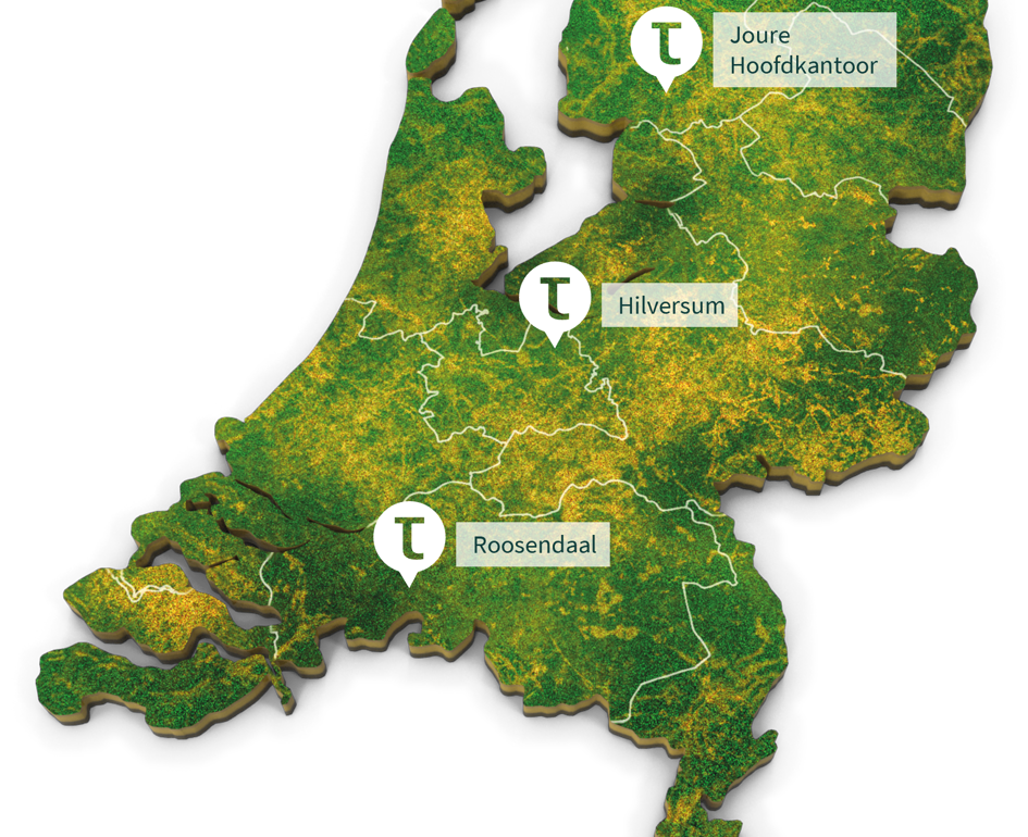 kaart nederland kantoren