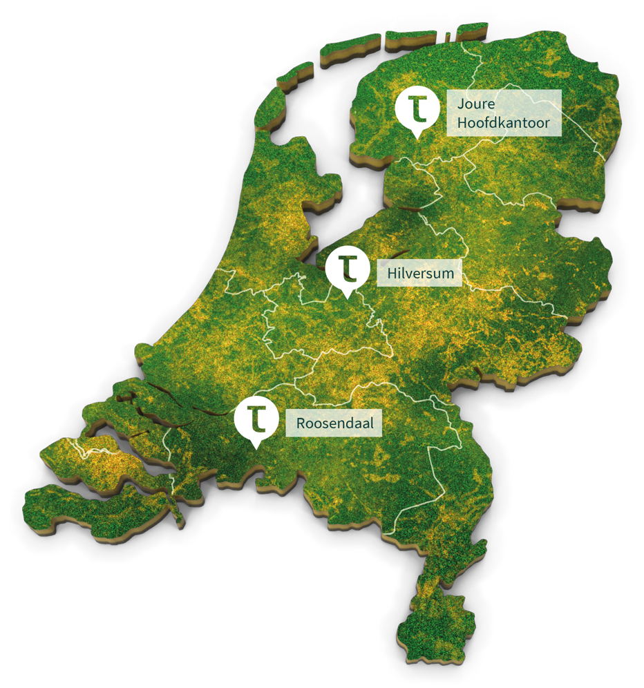 kaart nederland kantoren